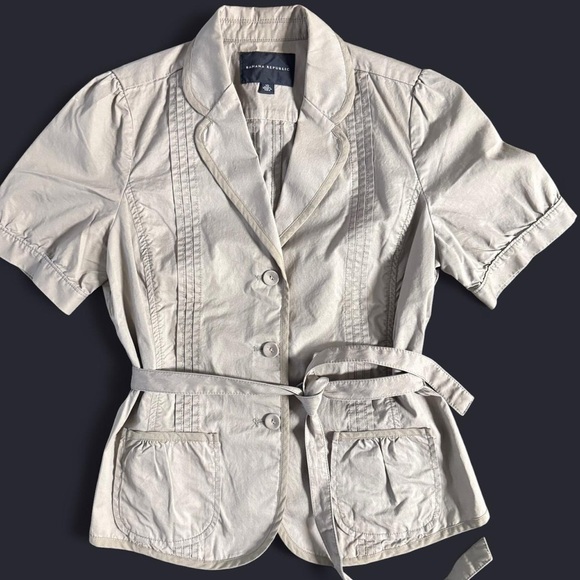 Banana Republic Belted Short Sleeve Jacket - Picture 1 of 8